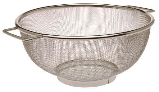 Kuchynské sitko s rúčkami, oceľ, 23 cm, sitko, kuchynský cedník, kov