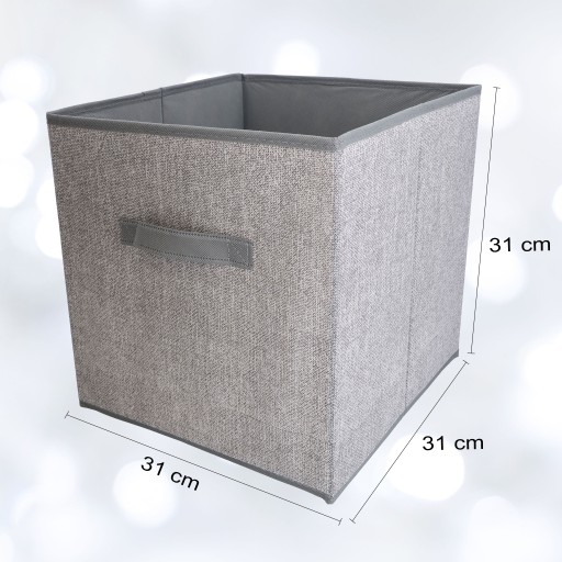 ORGANIZÁTOR ŠATNÍKA na prikrývky, textilný botník 31x31x31cm s rúčkou