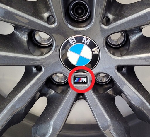 3D nálepka emblém MP BMW balík veniec, volant, gombík kokpitu 1 ks.