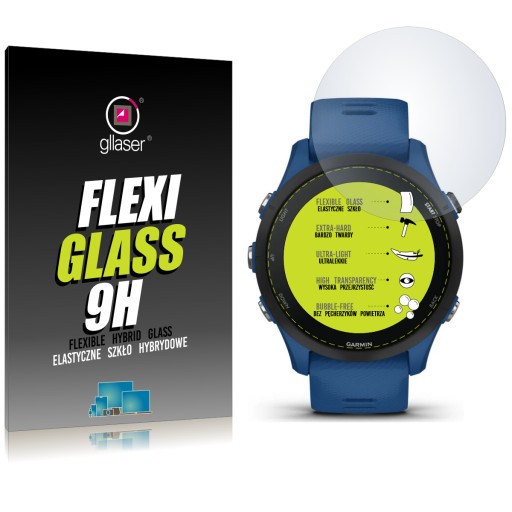 Hybridné sklo Glaser FlexiGlass 9H pre Garmin Forerunner 255 / nerozbije sa