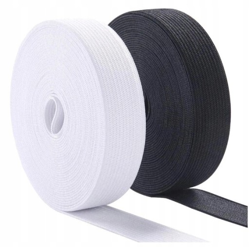PLOCHÁ GUMA Úplet 20mm - 5m ČIERNA 2cm