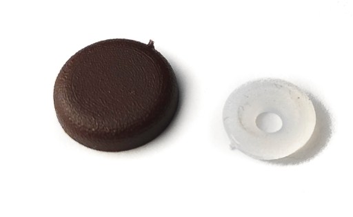 Rozeta 14mm - Uzávery skrutkovacie 100 ks MATNE HNEDÉ