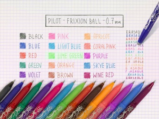 PILOT FRIXION 0,7 ČIERNA stierateľné guľôčkové pero