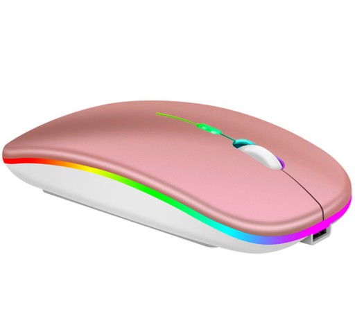 BEZDRÔTOVÁ KANCELÁRSKA MYŠ PRE LAPTOP PC, RGB PODSVIETENIE 2,4 GHz BT AK211C