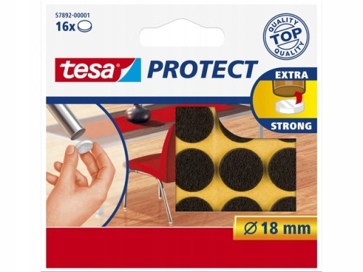 Plstené podložky na stoličky tesa table 18mm 16 ks