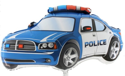 Balón Policajné policajné auto LEGO City Birthday 80x50 cm
