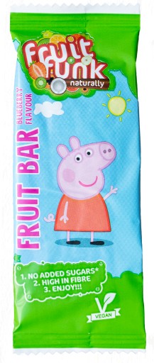 FRUIT FUNK PEPPA PIG ZDRAVÉ OVOCNÉ TYČINKY BERRY FLAVOR 4 BALENIE 4x20g