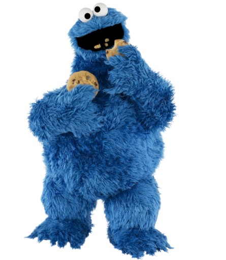 NÁLEPKA NA OKENNÉ SKLO ZRKADLO SEZAMOVÝ ULIČ COOKIE MONSTER
