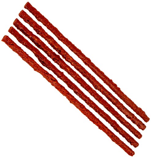 HNEDÉ BUTYLOVÉ ŠNÚRY NA OPRAVU PNEUMATÍK 6MM X 20CM LANO 25 KS