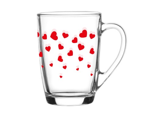 Glasmark Ala Sklenený hrnček 300ml Hearts