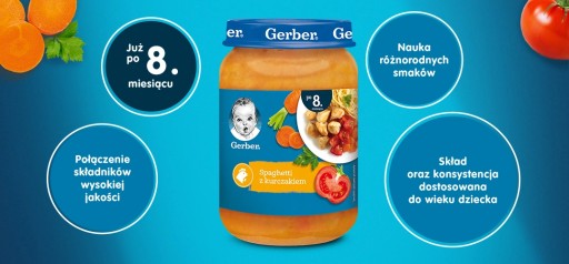 Gerber Obiadek Špagety kuracie po 8 mesiacoch 190g