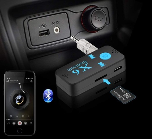 AUX ADAPTÉR MINI JACK BLUETOOTH ZVUKOVÝ PRIJÍMAČ