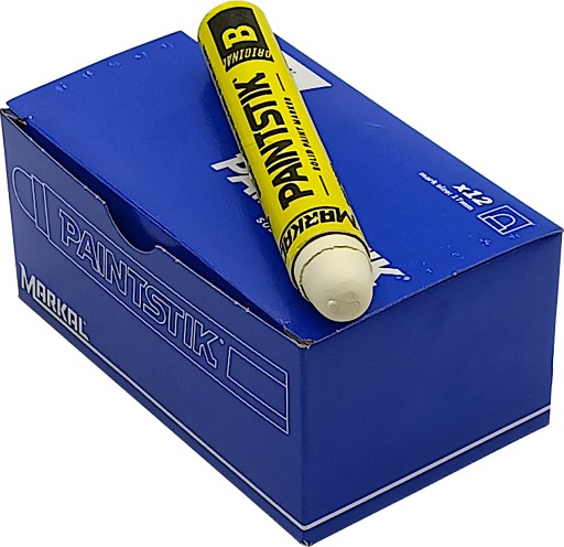 Kriedový fix, voskový fix, na značenie poškodenia pneumatík, guma, MARKAL, biela