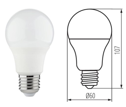 Miledo LED žiarovka A60 E27 s veľkým závitom 8W=60W neutrálna biela 4000K