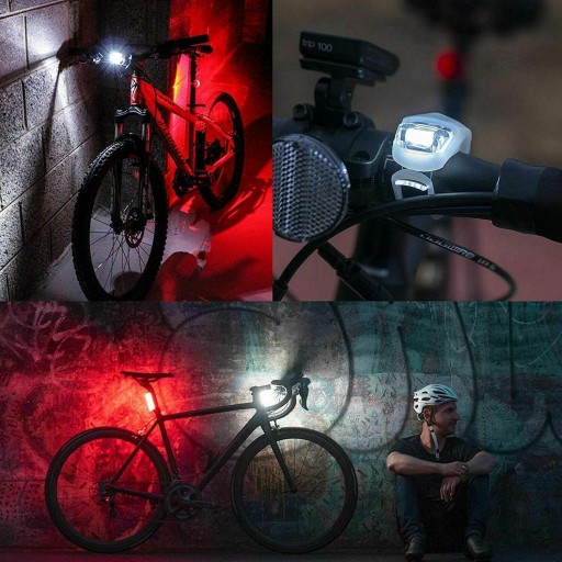 SVETLÁ NA BICYKEL PREDNÉ ZADNÉ SADA 2 KUSOV