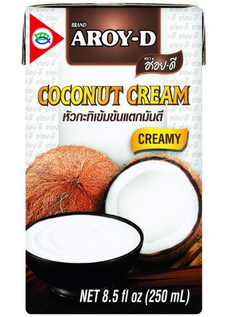 Kokosový krém, 85% kokosový krém, 250ml Aroy-D
