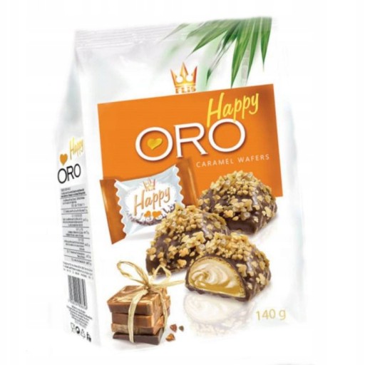 Flis Happy Oro oblátkové pralinky, príchuť karamel, 140g