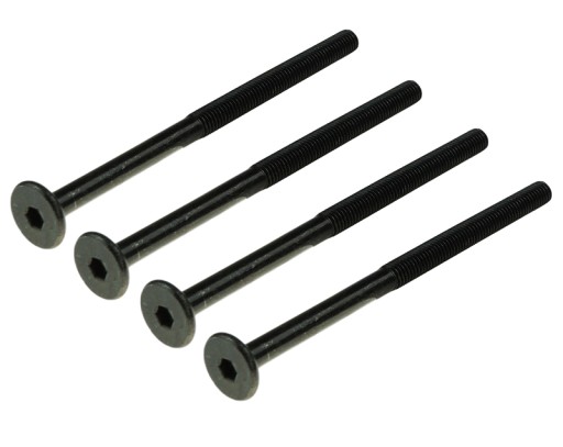10x M6 x 80mm skrutka s panvovou hlavou čierna skrutka na nábytok metrická skrutka