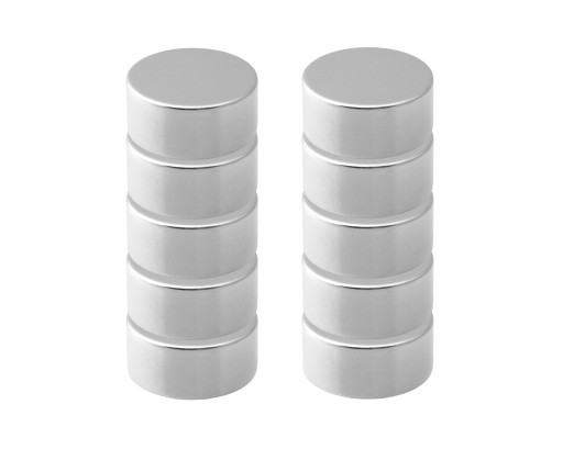 okrúhly NEODYMOVÝ MAGNET 5x3 N38 SET 10 kusov SILNÝ