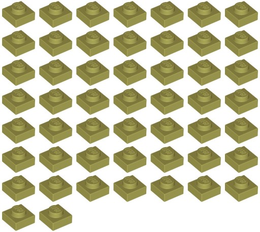 LEGO PLATE 3024 1x1 oliva NOVINKA (10g) 51 ks.