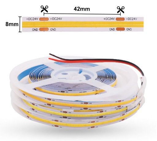 COB LED pás 480 diód na meter 12V Neon Warm 1 meter - LED linka