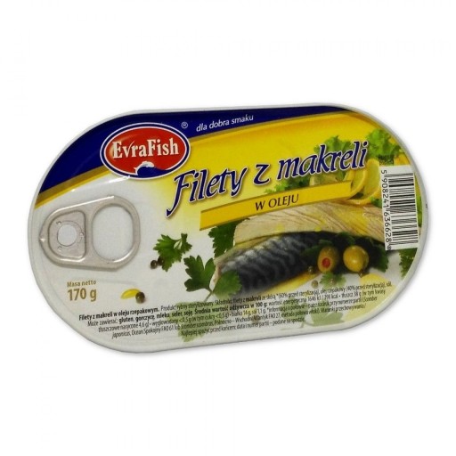 Evrafish filety z makrely v oleji 170 g