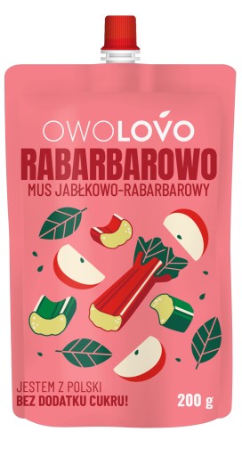 Owolovo Rhubarbowo Jablkovo-rebarborová pena 200 g