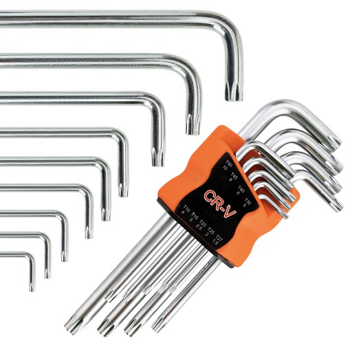 Sada imbusových kľúčov, imbusových kľúčov, TORX torx kľúčov, 9 ks. T10 - T50