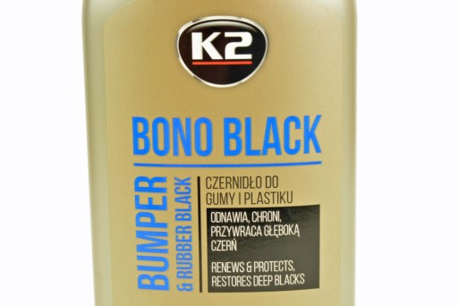 K2 BONO BLACK BLACK PRE GUMOVÉ PLASTOVÉ NÁRAZNÍKY TESNENIA 250ML
