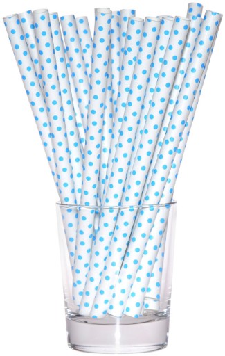 BLUE DOTS JUMBO SLAMKY, NARODENINOVÉ TRUBKY, 8 KS