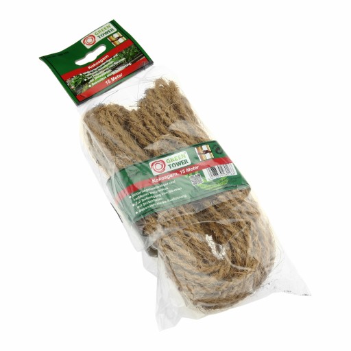 Prírodný povrázok z kokosového vlákna do záhrady, 0,5 cm x 15 m, ekologický
