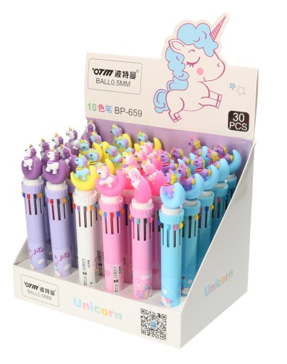 Viacfarebné guľôčkové pero UNICORN 10v1 5086
