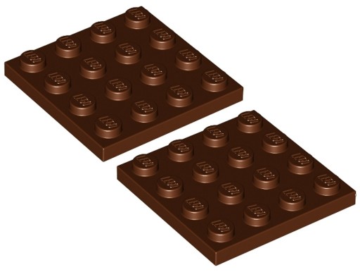 LEGO tanier 4x4 hnedý (3031/4243838) 2ks