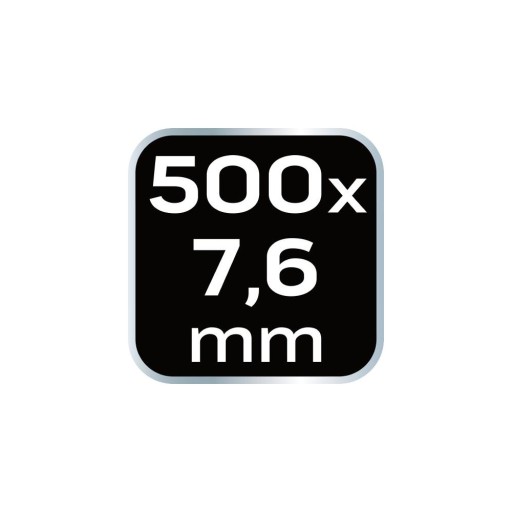 Sťahovacie pásky 7,6 x 500 mm, 75 ks, biela