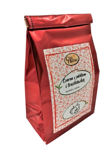 Čierny čaj s jablkom a jahodou 50g