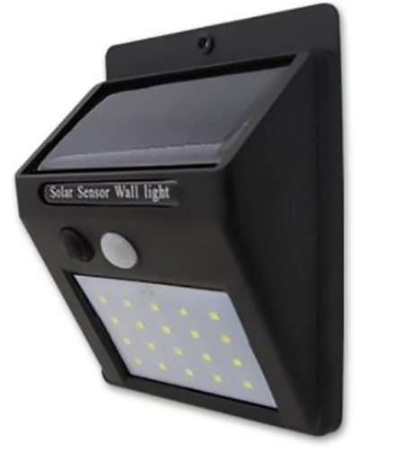 LED SOLÁRNE záhradné LAMPA SO SNÍMAČOM, vonkajšie