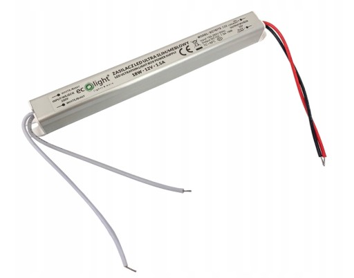 Nábytkový zdroj pre LED lišty na nábytok SLIM 18W 12V DC 1,5A