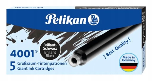 Dlhé atramentové náplne - Pelikan - bal 5 ks - ČIERNA