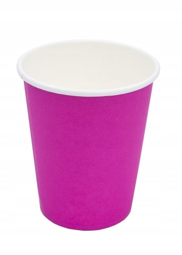 Jednorazové papierové poháre RUŽOVÉ 250ml 50ks (na ďalší predaj)