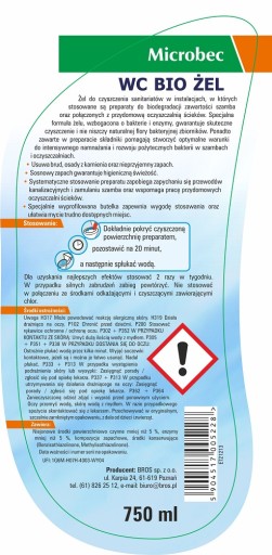 Bros MICROBEC WC BIO GEL 750 ml