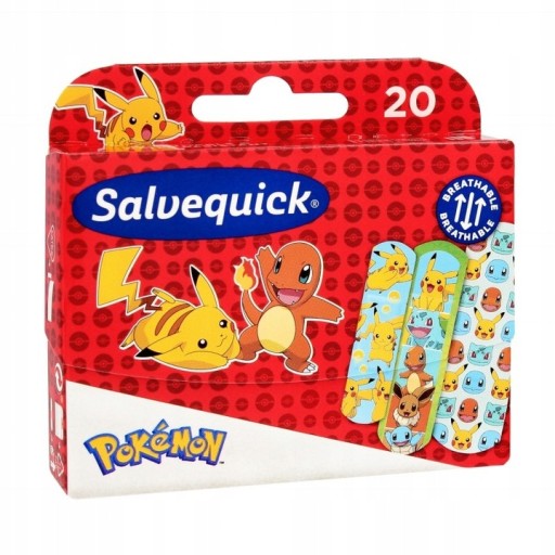 Salvequick Pokémon detské náplasti 20 ks