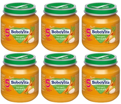 6 X 125G BoboVita Večera Zelenina s morkou 5m+