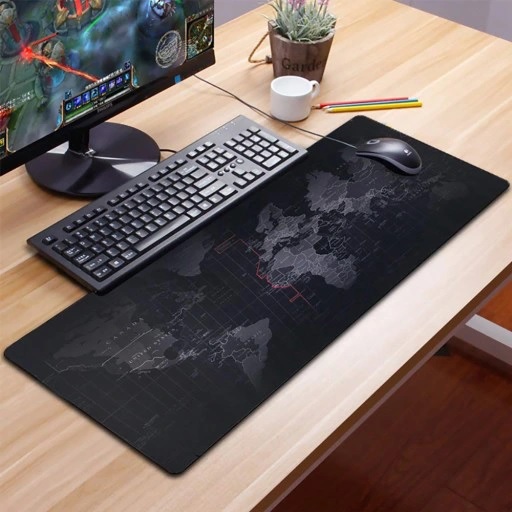 Veľká kancelárska podložka pod myš s mapou sveta 80x30