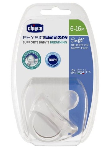 Mäkký silikónový cumlík Chicco Physio 6-16