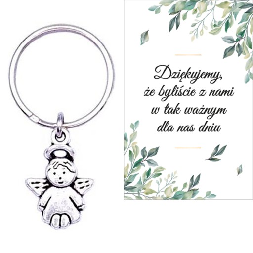 ĎAKUJEME HOSTOM DARČEK SVADOBNÝ ANJEL KĽÚČOVKA SPOMIENKY