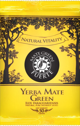 Yerba Mate Zelená FUERTE - silná - vzorka 50g
