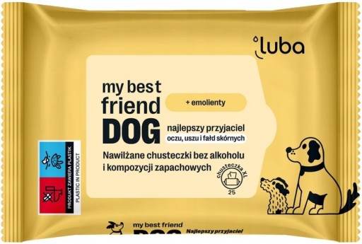 LUBA vlhčené obrúsky pre PSOV pre starostlivosť o oči, uši a kožné záhyby