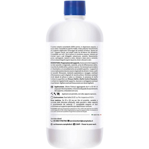 FIXACRYL AKRYLÁTOVÝ ZÁKLADNÝ ZÁKLAD NA STENY, TALIANSKÝ 1000 ML