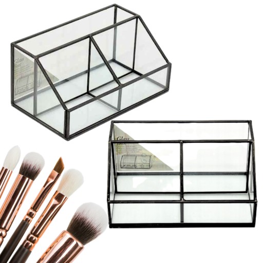 ORGANIZÁTOR NA SKLENENÝ STOL KOZMETIKA ELEGANTNÁ BOX NA NÁRADIE ČIERNA DARČEK