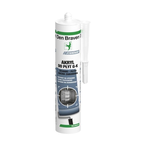 Akrylátový silikón do sadrokartónu DEN BRAVEN, biely, 280ml